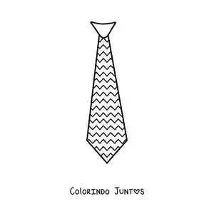 Desenho para colorir de gravata fácil