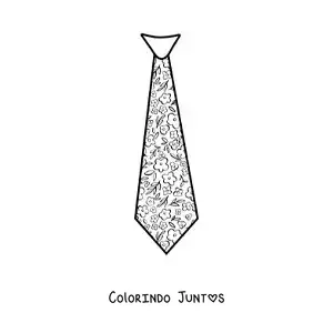 Desenho para colorir de gravata grande