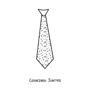 Desenho para colorir de uma gravata