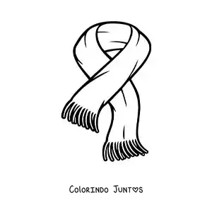 Desenho para colorir de cachecol fácil