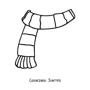 Desenho para colorir de cachecol listrado