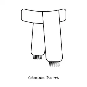 Desenho para colorir de cachecol de inverno