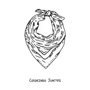 Desenho para colorir de cachecol triangular