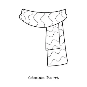 Desenho para colorir de cachecol fácil listrado