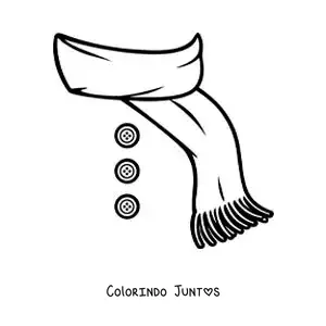 Desenho para colorir de cachecol natalino