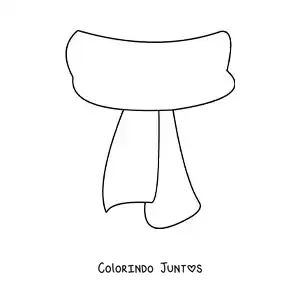 Desenho para colorir de echarpe