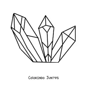 Desenho para colorir de cristais grandes