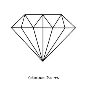 Desenho para colorir de emoji de diamante