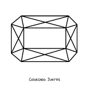 Desenho para colorir de uma pedra preciosa