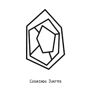 Desenho para colorir de uma pedra preciosa grande