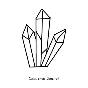 Desenho para colorir de cristais