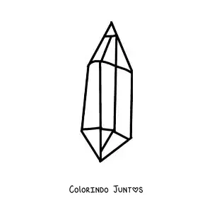 Desenho para colorir de um cristal