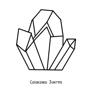 Desenho para colorir de cristais mágicos
