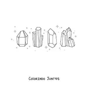 Desenho para colorir de lindos cristais