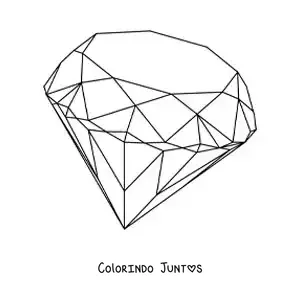 Desenho para colorir de um diamante realista