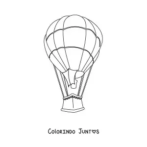 Desenho para colorir de um balao de ar quente