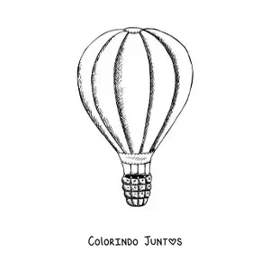 Desenho para colorir de um balao de ar quente simples