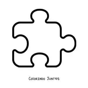 Desenho para colorir de uma peça de quebra-cabeça