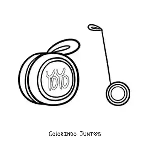 Desenho para colorir de um ioiô fácil