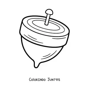 Desenho para colorir de um pião fácil