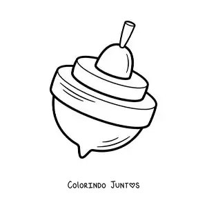 Desenho para colorir de um pião