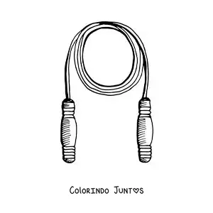 Desenho para colorir de corda de pular