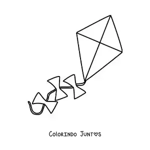 Desenho para colorir de uma pipa