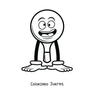 Desenho para colorir de raquete de pingue-pongue animada