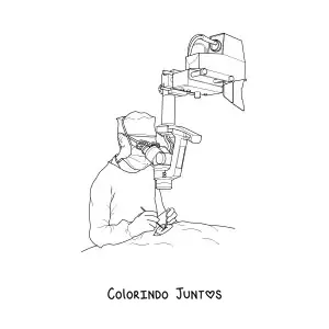 Desenho para colorir de um medico cirurgiao operando