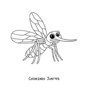 Desenho para colorir de um Aedes aegypti animado