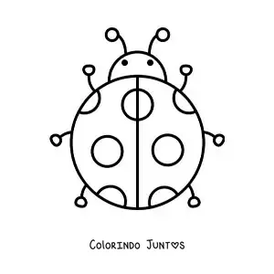 Desenho para colorir de uma joaninha grande
