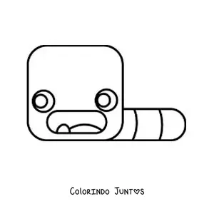 Desenho para colorir de minhoca engraçada animada