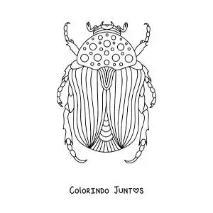 Desenho para colorir de um besouro grande