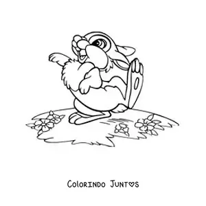 Desenho para colorir de Tambor, o coelho
