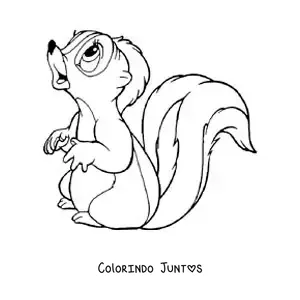 Desenho para colorir de Flor, o gambá animado