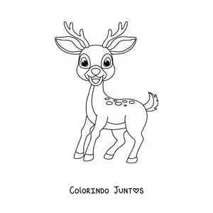 Desenho para colorir de Bambi, o cervo animado