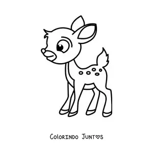 Desenho para colorir de Bambi fácil