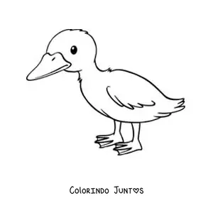 Desenho para colorir do Patinho Feio animado