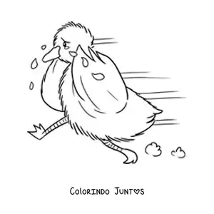 Desenho para colorir do Patinho Feio chorando