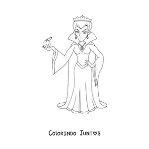 Desenho para colorir da rainha má de Branca de Neve