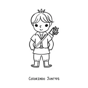 Desenho para colorir do príncipe de Branca de Neve animado