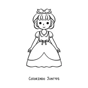 Desenho para colorir de Branca de Neve animada