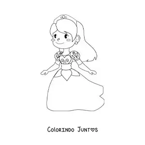 Desenho para colorir de Cinderela correndo