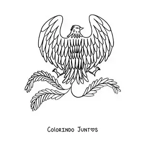 Desenho para colorir de fênix fácil
