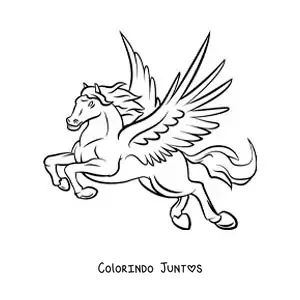 Desenho para colorir de Pégaso da mitologia grega