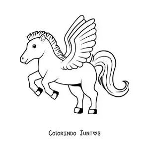 Desenho para colorir de Pégaso o animal fantástico