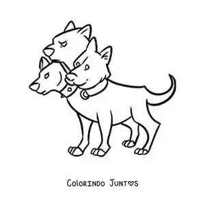 Desenho para colorir de Cérbero animado