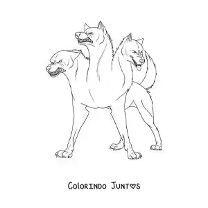 Desenho para colorir de Cérbero guardião do submundo