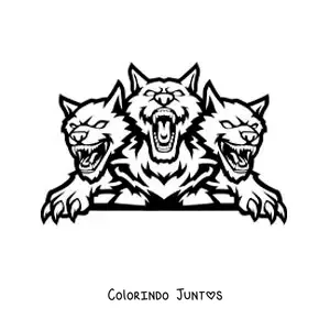 Desenho para colorir de Cérbero monstruoso
