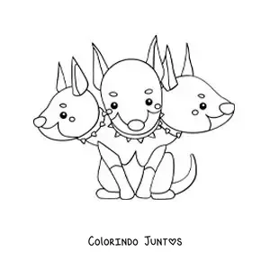 Desenho para colorir de Cérbero animado